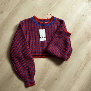 Zara knit sweater crop top